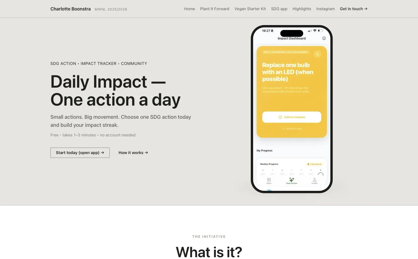 Daily Impact — SDG Action App