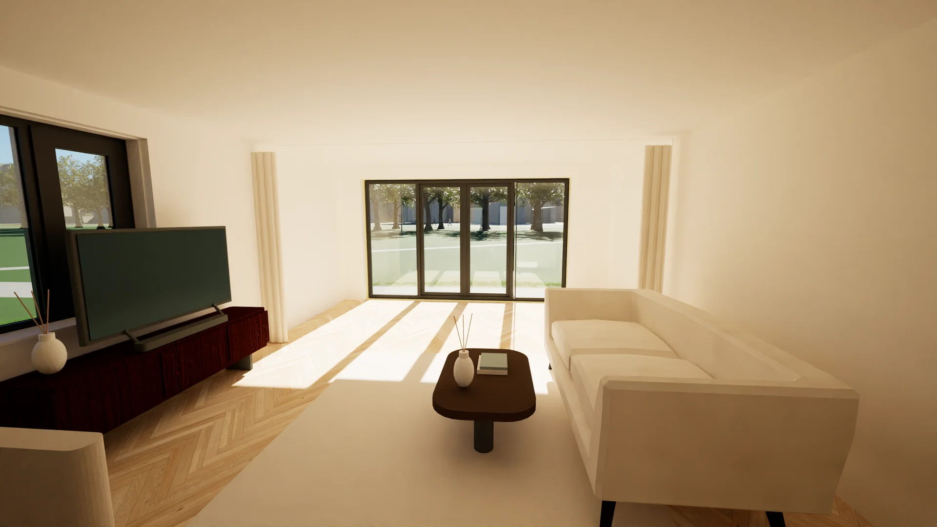 A living room brought to life in Alpha Studio
