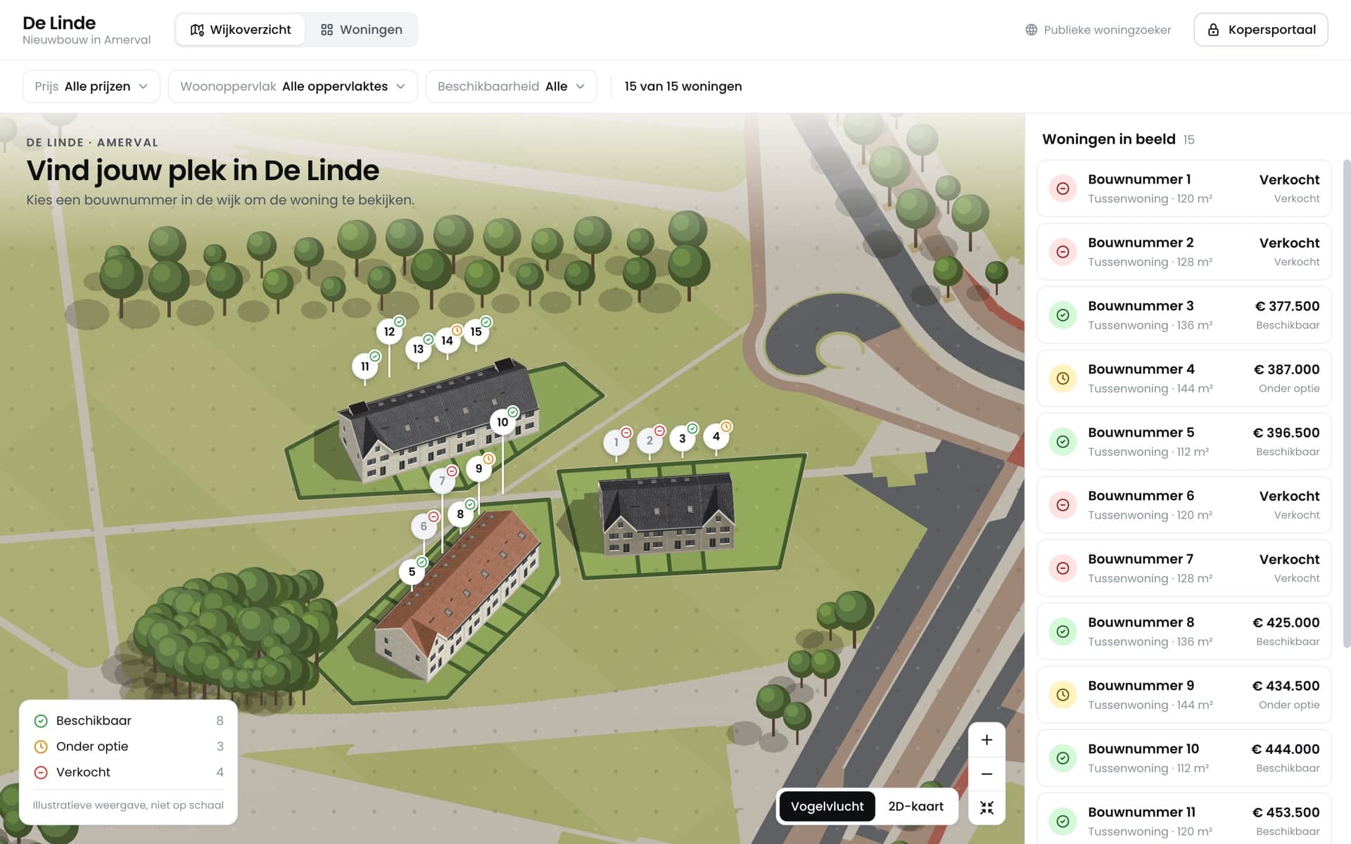 Een woningzoeker die zichzelf tekent, rechtstreeks uit het BIM-model